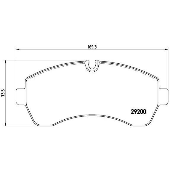 BREMBO ÖN FREN BALATASI. W906-907-910. SPRINTER-CRAFTER. (2E0698151A)