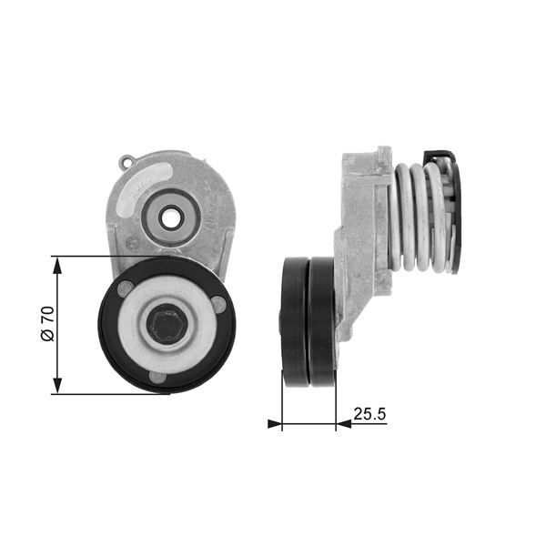 GATES ALTERNATÖR GERGİ RULMANI KÜTÜKLÜ ASTRA G-H-COMBO-CORSA C-MERIVA 1.7CDTI-1.7DTI 16V 00> (1204641)