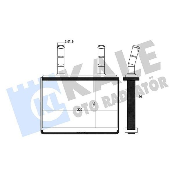 KALE RADYATOR KALORİFER RADYATÖRÜ HYUNDAI STAREX 2.5L D4BH. 4D56 TC TCI 04-10 H100 2.5L D4BH KAMYONET 04-12 / KIA BONGO K2500 2.5L D4BH TCİ 03-> - ALEMİNYUM (973184F000)