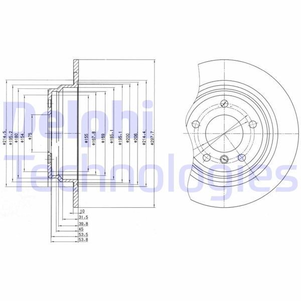 DELPHI FREN DISKI ARKA BMW E39 96 03 (34216767049)