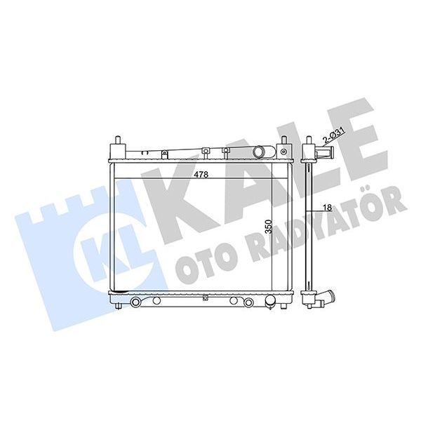 KALE RADYATOR RADYATÖR YARIS-YARIS VERSO AL/PL/BRZ 350X478X16 (1640021060)