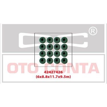 OTOCONTA SUBAP LASTİĞİ VİTON 16 AD 6X8.8X12.2X9.7MM CLIO II-III 1.2 16V-1.5DCI-KNG 1.5 DCI-P106-P206-P307 (0956.38)