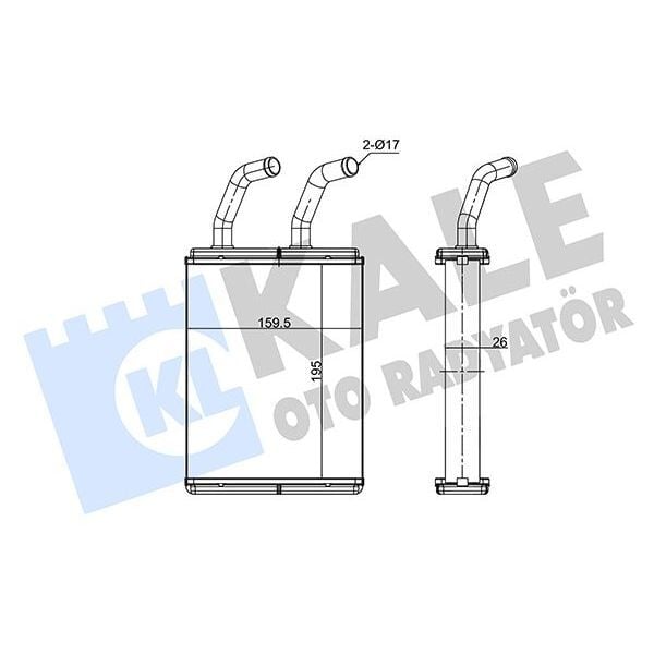 KALE RADYATOR KALORİFER RADYATÖRÜ KIA PREGIO 2.7L J2 98- BESTA 2.5L D4BH 02- KLİMALI ARAÇLAR İÇİN - ALEMİNYUM (0K72B61A10)