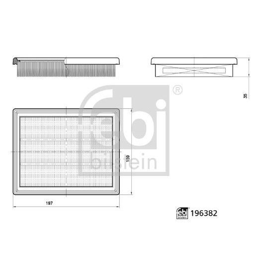 FEBI HAVA FILTRESI RENAULT AUSTRAL 24> RAFALE 24> 1.2 HYRIB H5F 200 BG E-TECH (165460392R)