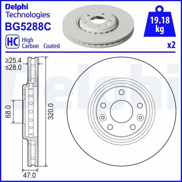 DELPHI FREN DİSKİ ÖN RENAULT AUSTRAL 23> (402060029R)