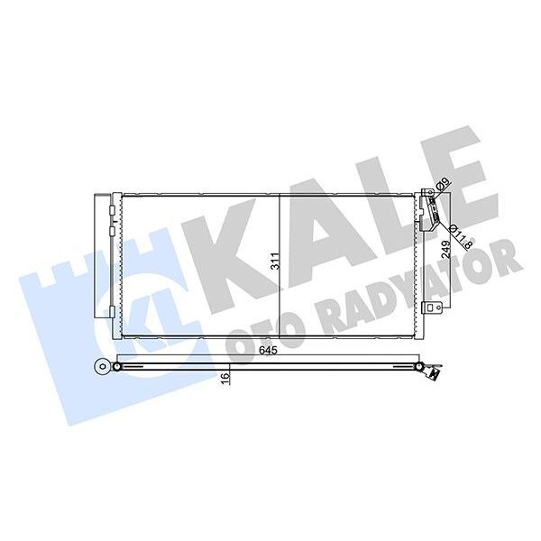 KALE RADYATOR KLİMA RADYATÖRÜ FIAT DOBLO 10 > COMBO 12 > 1.3 DMTJ-1.6 DMTJ-2.0 DMTJ 669X293X16 (51838048)