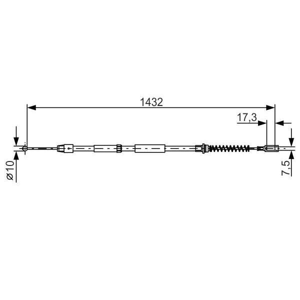BOSCH FREN HALATI ARKA MERCEDES SPRINTER B906 . VW CRAFTER 30-35-50 (2E0609702C)