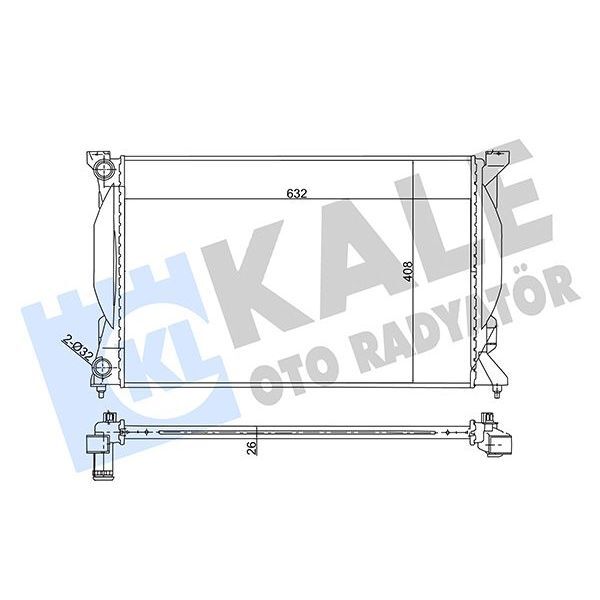 KALE RADYATOR RADYATÖR AUDI A4 00-04 >08 A6 01-05 EXEO 08 > AL/PL/BRZ 632X408X26 (8E0121251A)