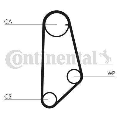 CONTITECH TRİGER KAYIŞI 113X190 VW SANTANA-PASSAT 1.9 10V 81-83 -2.0 10V 83-88 -AUDI-LANCIA CT635 (35109119)