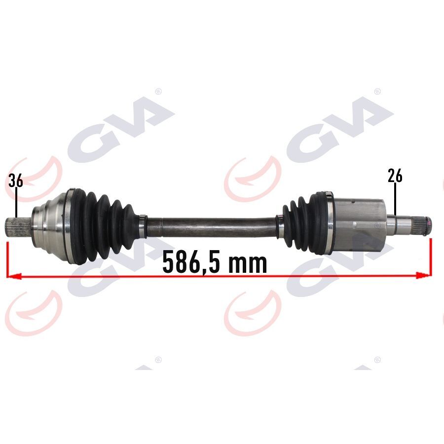 GVA KOMPLE AKS SOL GOLF VI 1.6I AUTO. 08-13 587MM (1K0407271CQ)