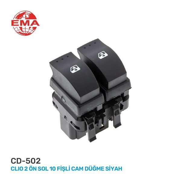 EMA CAM AÇMA ANAHTARI ÖN SOL MEGANE 2 10 FİŞLİ GRİ