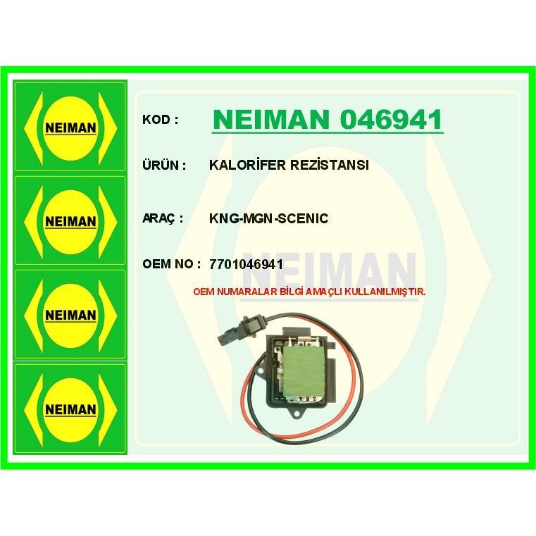 BESCHER KALORİFER REZİSTANSI KNG-MGN-SCENIC (7701046941)