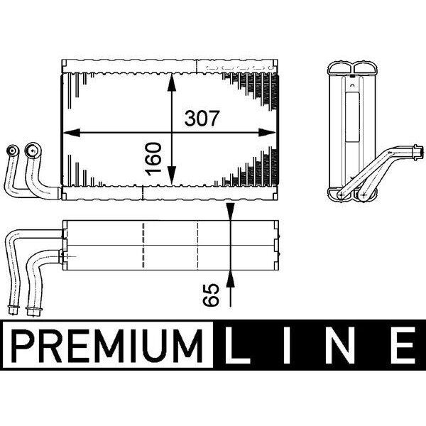 MAHLE EVAPORATOR BMW E60 E61 E63 E64 (64119238655)