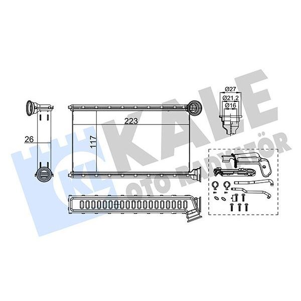 KALE RADYATOR KALORİFER RADYATÖRÜ PSA C1. 108. AYGO (1611283980)