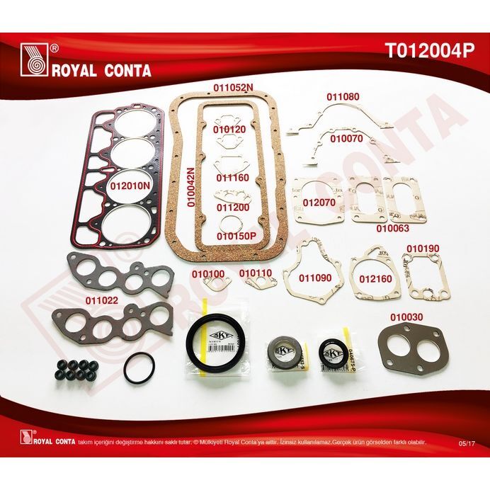 ROYAL MOTOR TAKIM CONTASI FULL SKT KEÇE REİNZ SUBAP LAS M131 DKŞ 1600 88 (5880444)