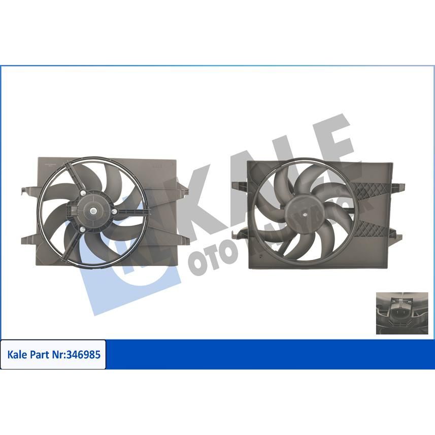KALE RADYATOR FAN MOTORU DAVLUMBAZLI FIESTA V 01 06 FUSION 01 12 1.6 16V MAZDA II MAZDA III (1141507)