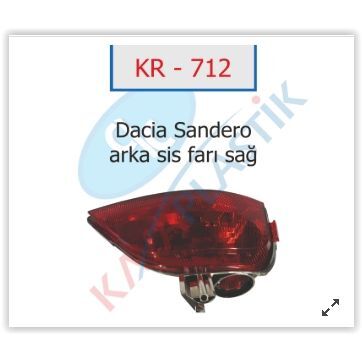 KAYA ARKA SİS FAR LAMBASI SAĞ SYMBOL-MGN 4-SANDERO JOY MODEL (265804720R)