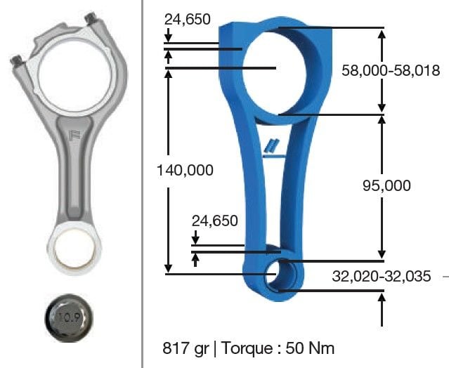 Bmy Lr Piston Kolu L462-L494-L551-L560 Dısco-Sport-Evoque-Velar 2.0D 204Dta 240Ps (LR124261)