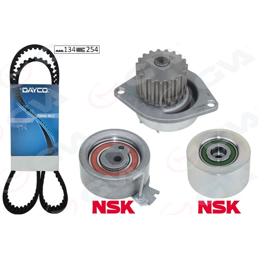 GVA DEVİRDAİMLİ EKSANTRİK GERGİ KİTİ 134X254 P206-307-PARTNER-BERLINGO-C3-XSARA 1.6 16V NFU TU5JP4 (0831.L6)