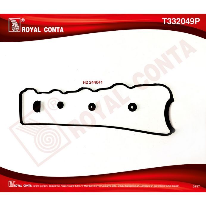 ROYAL ÜST KAPAK CONTA LASTİK H100-STAREX 2.5 TD TCI