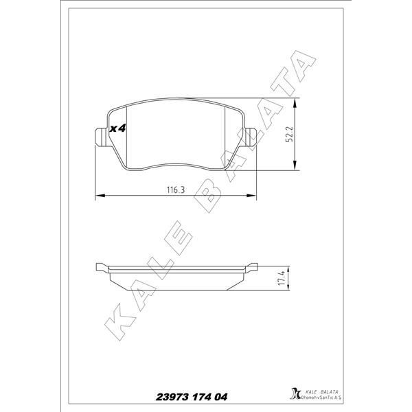 KALE BALATA FREN BALATASI ON RENAULT CLIO III-IV MODUS 04> EXPRESS 21> ZOE 12> KANGOO II 08> CAPTUR 13> DACIA DUSTER 10> LOGAN 04> DOKKER 12> . NISSAN MICRA III K12 03>10 NOTE 06> (41020AX625)