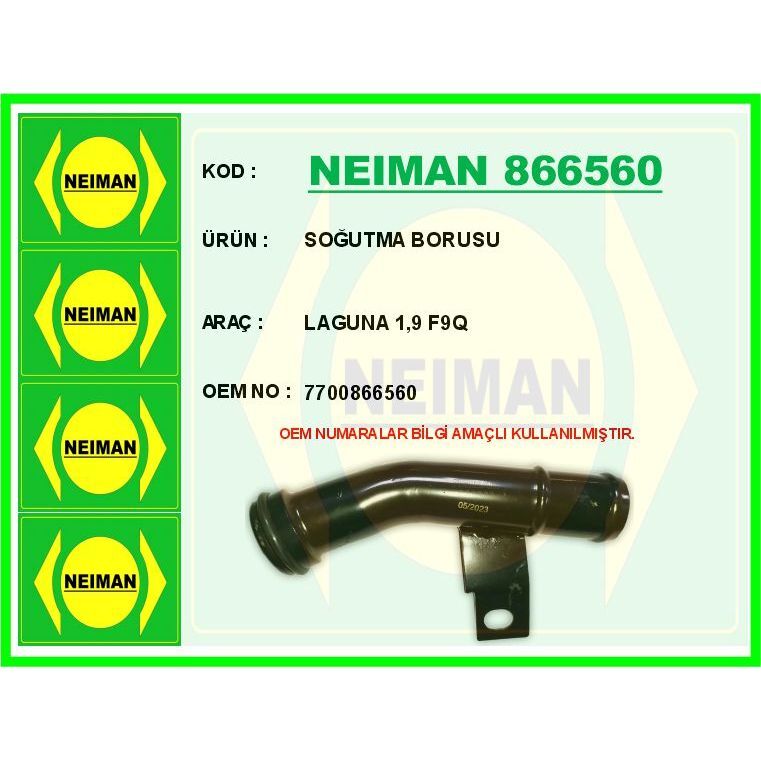 BESCHER SOĞUTMA BORUSU LAGUNA1.9 F9Q (7700866560)