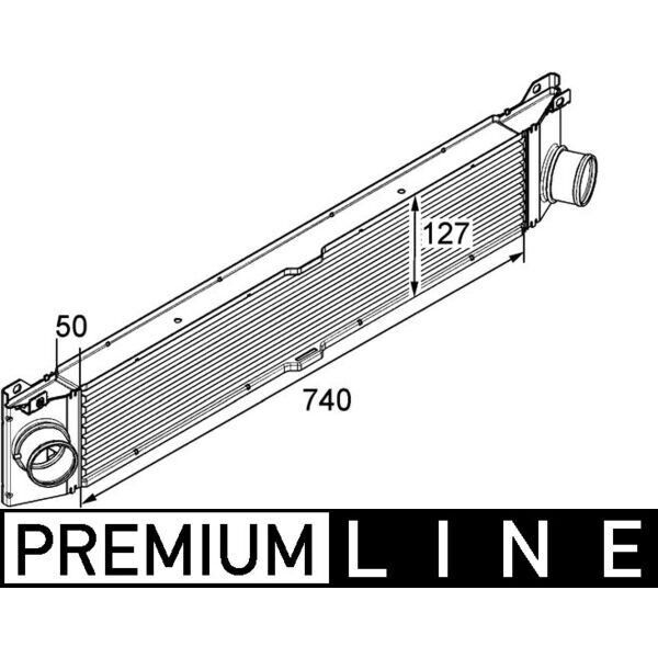 MAHLE TURBO RADYATÖRÜ INTERCOOLER DUCATO-BOXER-JUMPER 2.2-2.3-3.0 D 06 740X127X50 (1340763080)