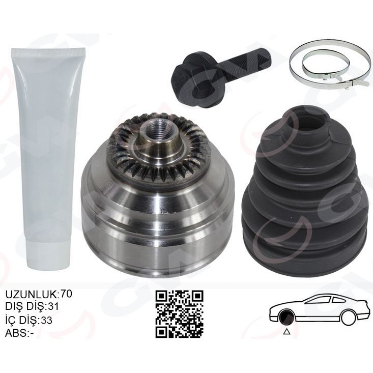 GVA AKS KAFASI ÖN SAĞ/SOL BMW F20 F22 F30 F32 F33 F34 F36 E84 70MM (31607597693)