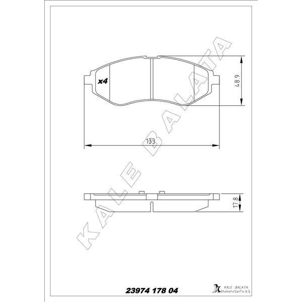 KALE BALATA ÖN FREN BALATASI CHEVROLET AVEO 05> KALOS 02> (94566892)