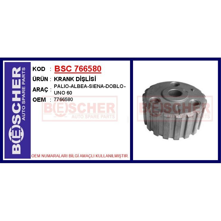 BESCHER KRANK DİŞLİSİ PALIO-ALBEA-SIENA-DOBLO-UNO 60 (7766580)