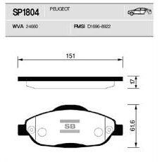 SANGSIN ÖN BALATA P308 1.4 1.6 HDİ 2.0 HDİ 07> P308 SW 07> P308 CC 1.6 HDİ 09> P3008 13> 1.6 HDI-VTI (1647862780)