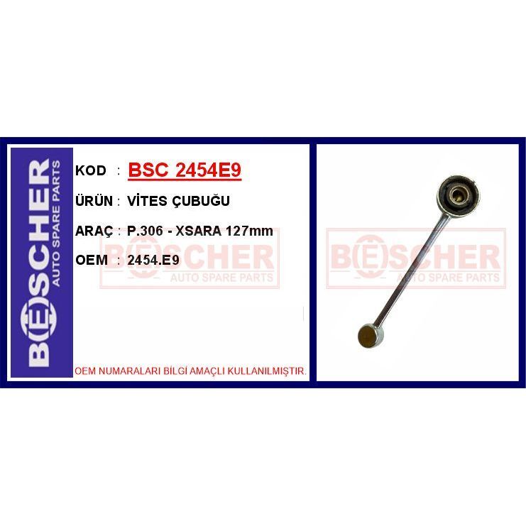 BESCHER VİTES ÇUBUĞU P.306 - XSARA 127MM (2454.E9)
