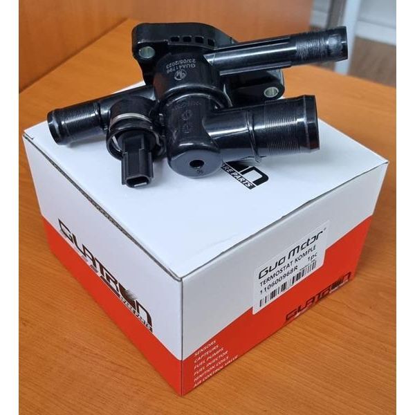GUA TERMOSTAT KOMPLE RENAULT CLIO SEYMBOL LOGAN SANDERO B4D 1.0 MOTOR 89 (1106000Q1F)