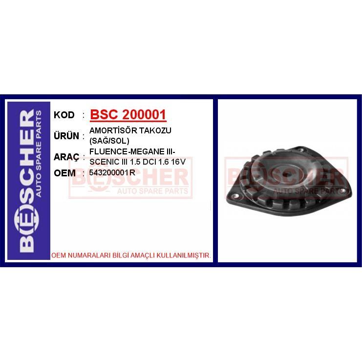 BESCHER AMORTİSÖR TAKOZU SAĞ/SOL FLUENCE-MEGANE III-SCENIC III 1.5 DCI 1.6 16V (543200001R)