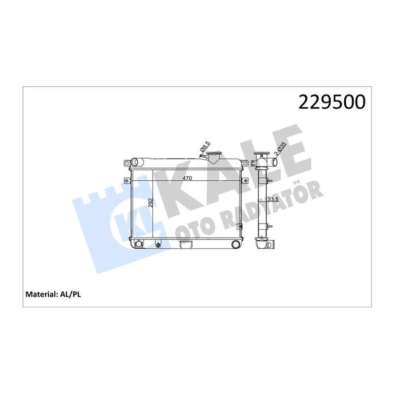 KALE RADYATOR RADYATÖR M131 EM-YM 470X292X34 2 SIRA AL PL SİSTEM (5953475)