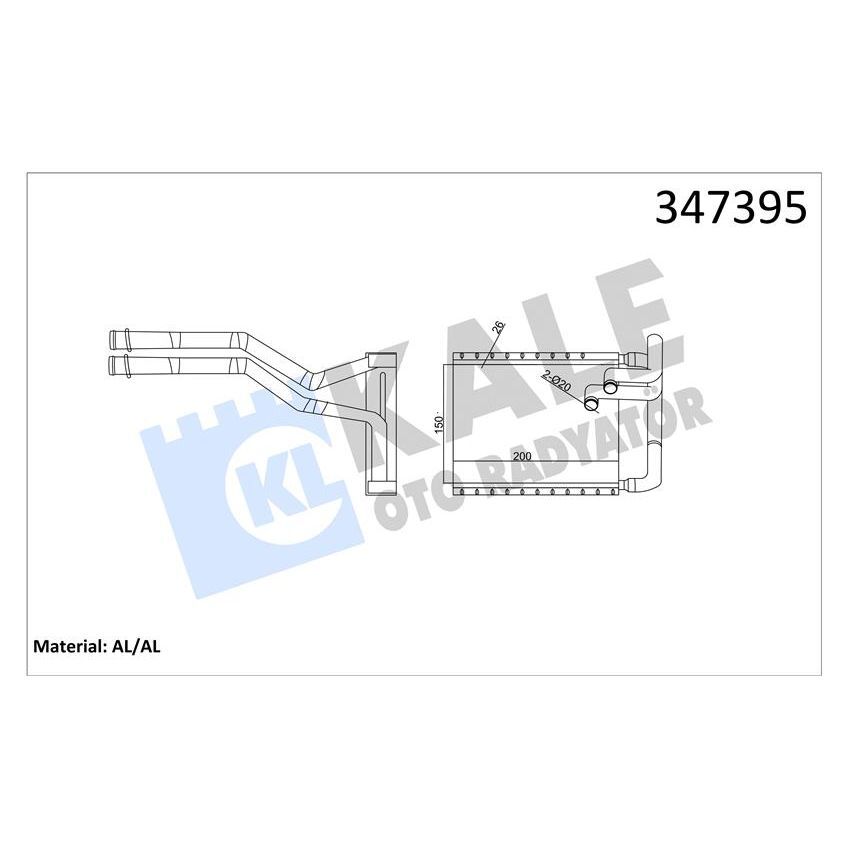 KALE RADYATOR KALORİFER RADYATÖRÜ HYUNDAI İ30 1.4L 1.6L G4FA G4FC BENZINLI 07-12 1.6L D4FB DIZEL 07-11 - ALEMİNY UM (971382L000)
