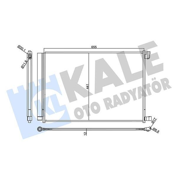 KALE RADYATOR KLIMA RADYATORU MERCEDES W205 S205 W213 S213 W222 C217 X253 (A0995000454)