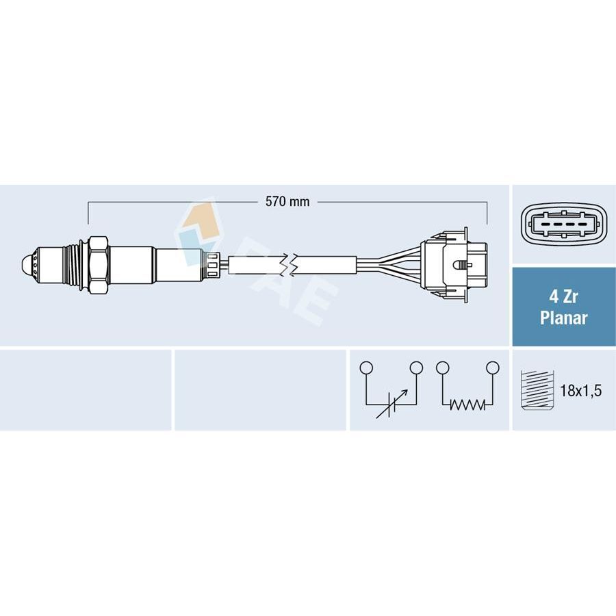 FAE OKSİJEN SENSÖRÜ ÖN ASTRA J-İNSİGNİA-MOKKA-ZAFIRA C-AVEO-CRUZE-1.6-1.8 A16XER-A18XER-B16XER (25198484)