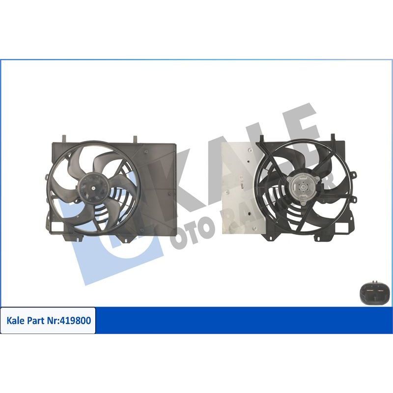 KALE RADYATOR FAN MOTORU KOMPLE P2008-P207-P208-P301-C-ELYSEE-C2-C3-CROSSLAND 1.2-1.4-1.6 (1253.H5)