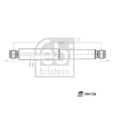 FEBI AMORTİSÖR ARKA SAĞ/SOL AMAROK 10> (2H0513029F)