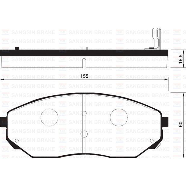 SANGSIN ÖN FREN BALATA KIA SORENTO 2.5L D4CB CRDI 02-> (581013EU00)