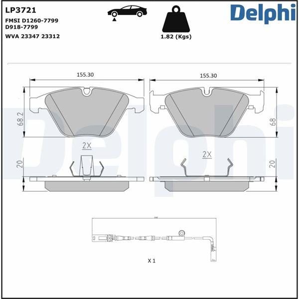 DELPHI FREN BALATASI ON BMW E60 E61 E63 E64 E65 E66 (34116794915)