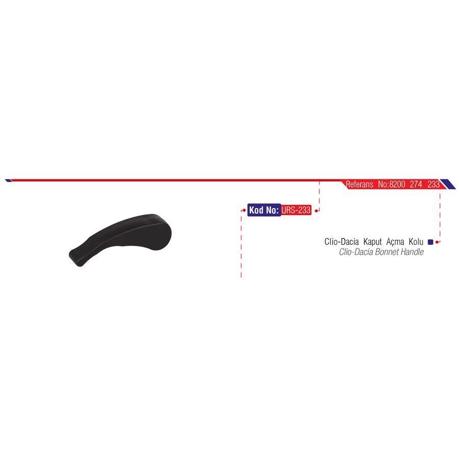 URS MOTOR KAPUT KİLİDİ AÇMA KOLU DACIA DUSTER 10> LOGAN 06> SANDERO 08> SANDERO II 12> (8200274233)