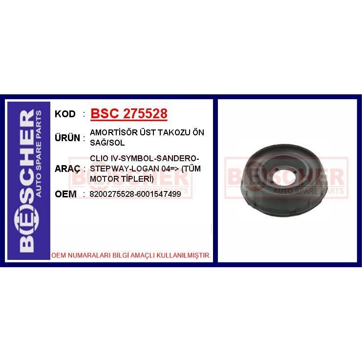 BESCHER AMORTİSÖR ÜST TAKOZU ÖN SAĞ/SOL CLIO IV-SYMBOL-SANDERO-STEPWAY-LOGAN 04 > TÜM MOTOR TİPLERİ (6001547499)