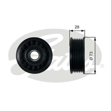 GATES ALTERNATÖR GERGİ RULMANI B-MAX 14>C-MAX II 12>19 FOCUS III 11> 17 1.0 ECOBOOST 1.6TI VOLVO C30 06>1 2 S40 II 04>12 V50 04>10 TEK RULMAN (5M5Q19A216DC)