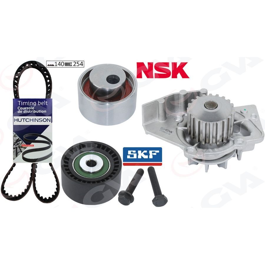 GVA DEVİRDAİMLİ EKSANTRİK GERGİ KİTİ 140X254 P206-306-PARTNER-BERLINGO-JUMPY-SCUDO-COROLLA 1.9D 98 DW8 (0831.58)