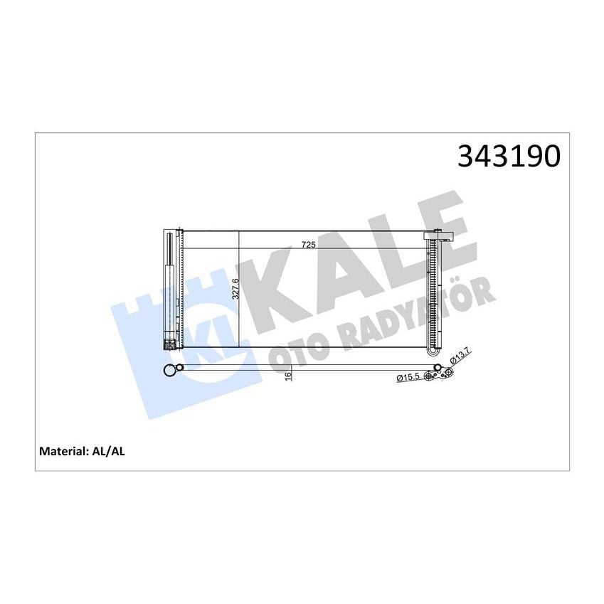 KALE RADYATOR KLİMA KONDENSERİ PORSCHE PANAMERA AL-AL (97057311100)