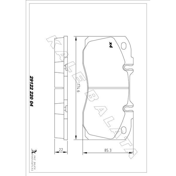 KALE BALATA BALATA ÖN DAILY IV-V-VI-EURO CARGO I-III 06 -