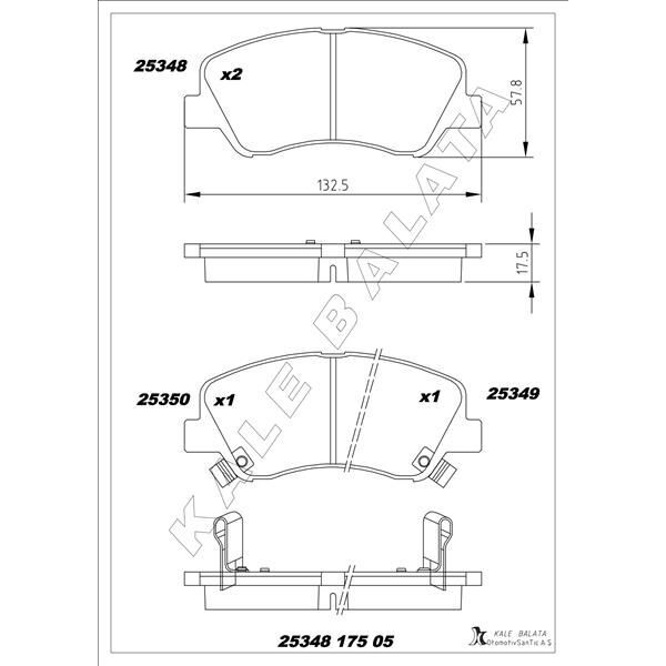 KALE BALATA BALATA ÖN ACCENT IV BLUE-İ20-İ20 ACTIVE-İ20 COUPE-İ40 10 - (1488.02)