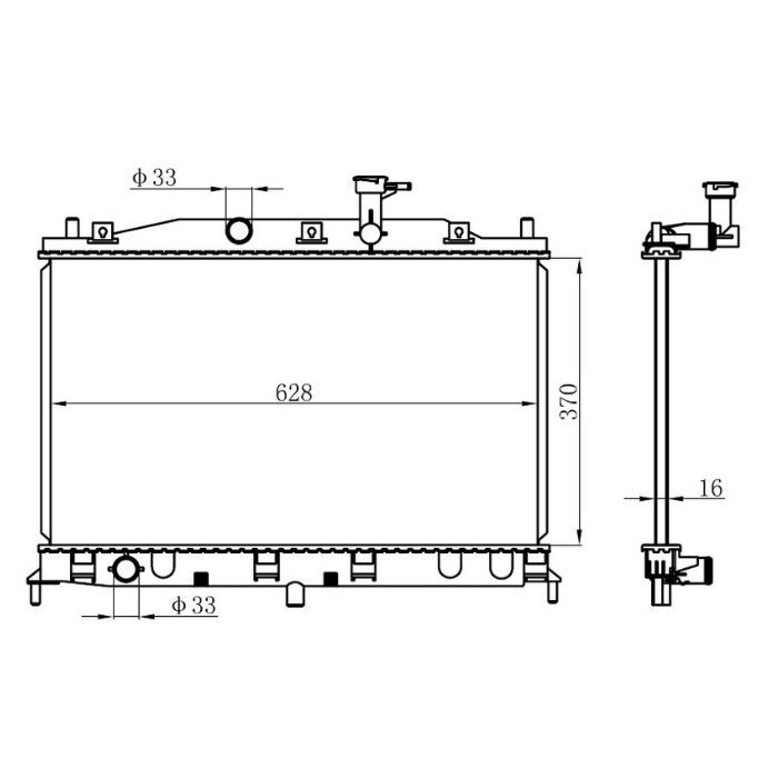 GVA RADYATÖR BRAZİNG ACCENT ERA 1..4/1.6I 05> AC KLİMASIZ MEK 370X628X18 (253101E100)